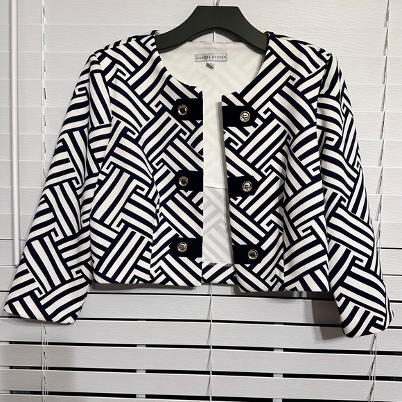 🛍️ Sandra Darren open crop jacket Size 10 - Picture 1 of 8